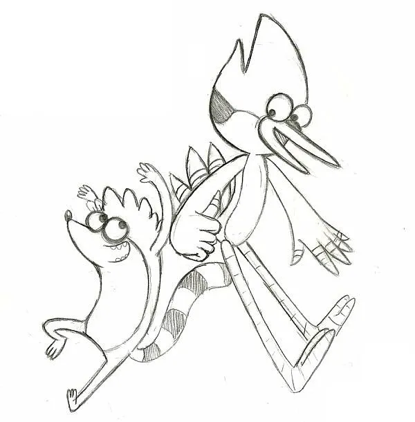 Dibujo para colorear a MORDEKAI y RIGBY de Un Show Mas - Portal ...