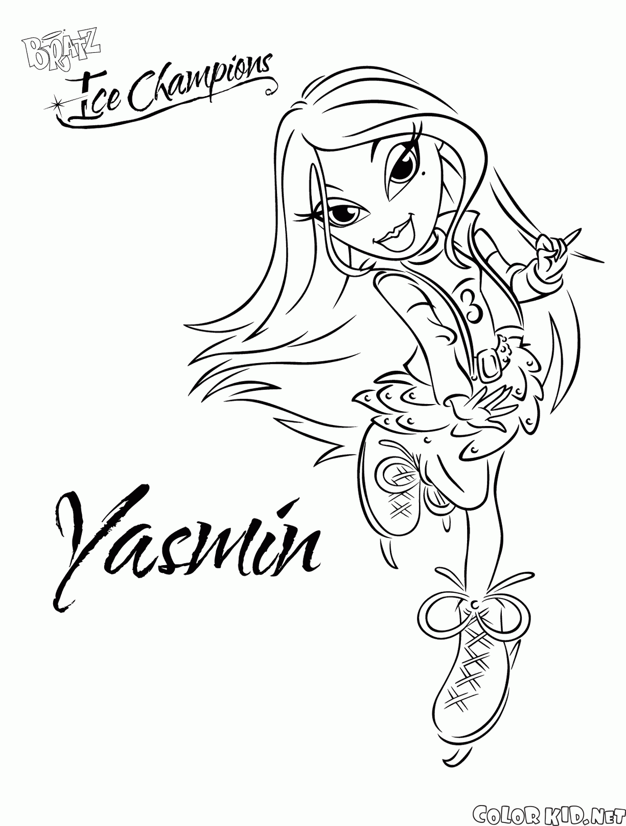 Dibujo para colorear - Muñeca Yasmin