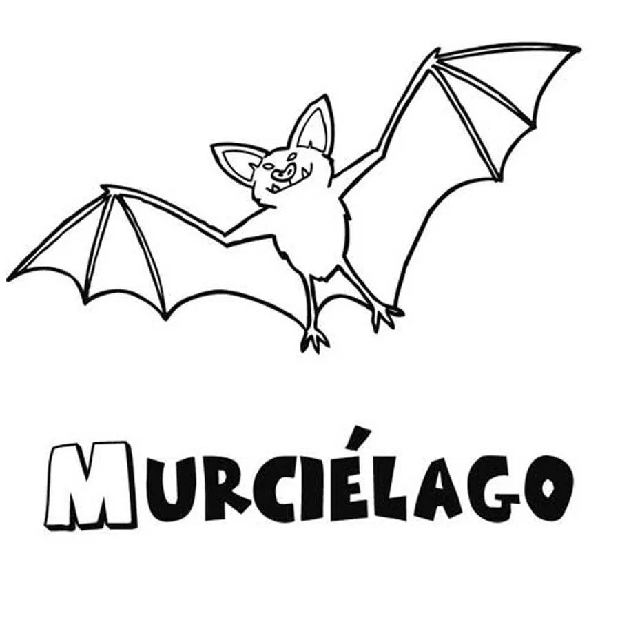 Dibujo para colorear de murciélago