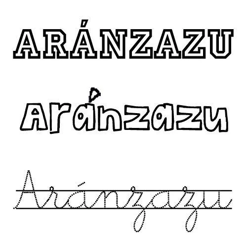 Dibujo para colorear del nombre Aránzazu - Nombres del santo de ...