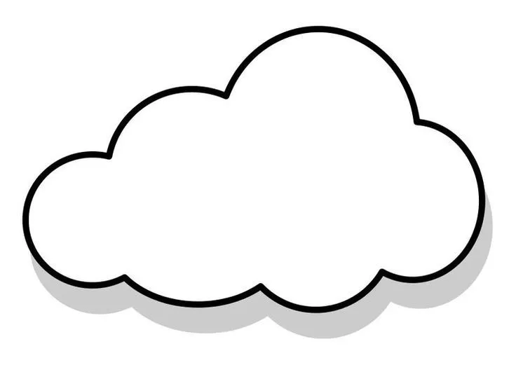 Dibujo para colorear nube | Dibujos de nubes, Plantilla de nube, Molde de  nube