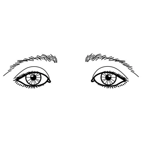 Dos ojos para colorear infantil - Imagui