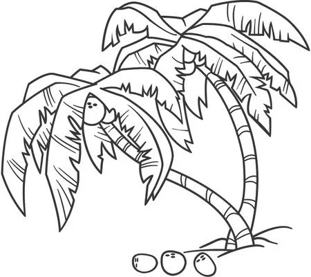 Dibujo para colorear de palmera