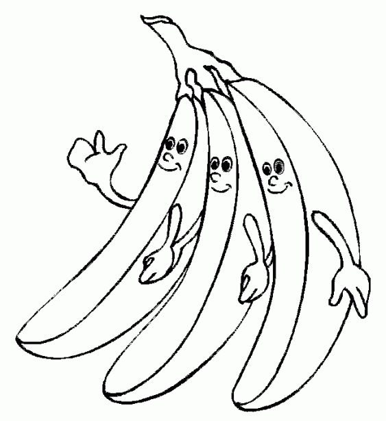 Dibujo para colorear Platanos 04