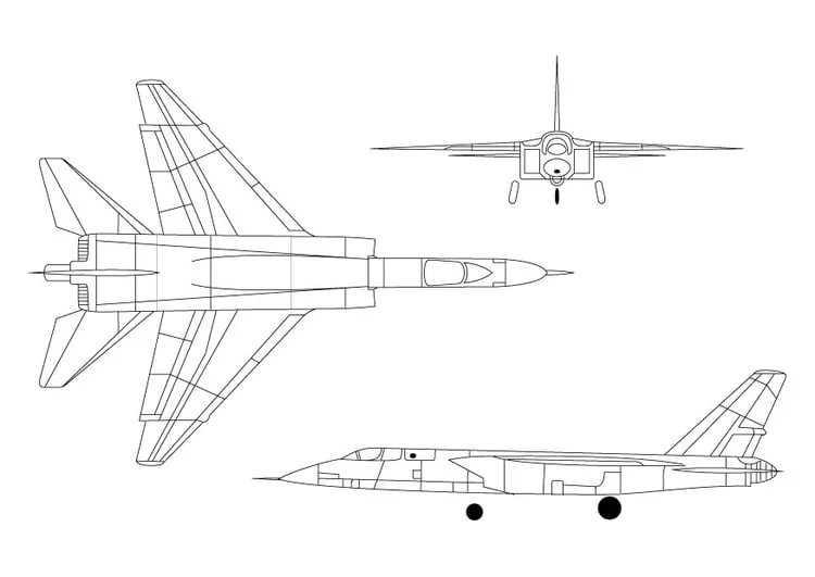 Dibujo para colorear Reactor A-5A Vigilante - Dibujos Para Imprimir Gratis  - Img 9821