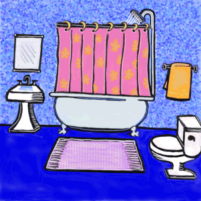 Dibujo para colorear de regadera de baño - Imagui