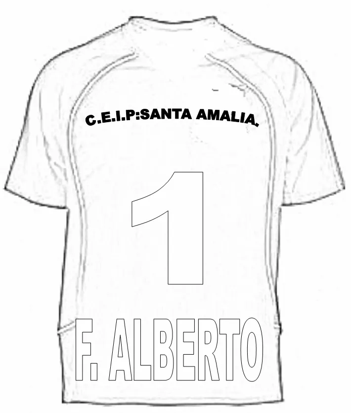 Dibujo para colorear remera de futbol - Imagui