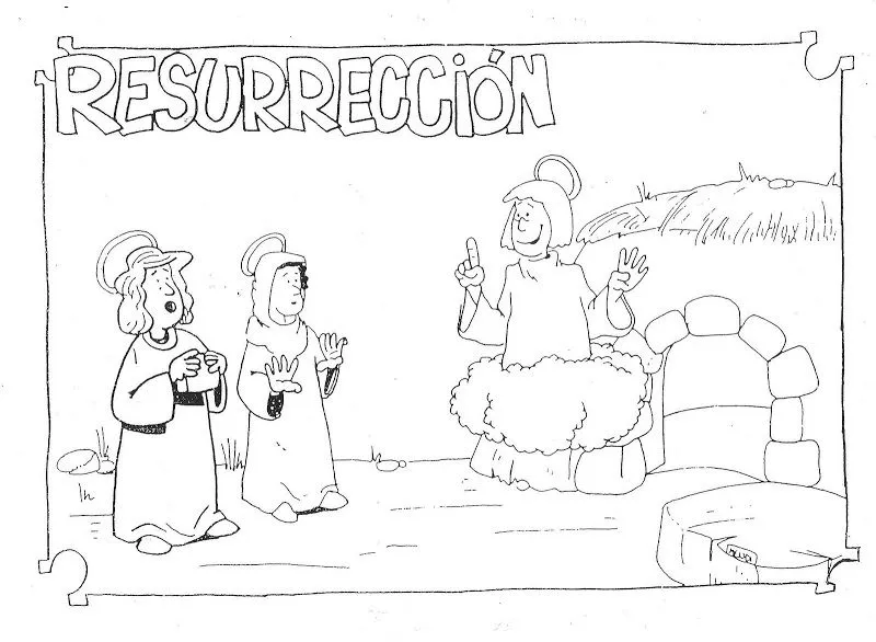 Dibujo para colorear de Resurrección de Jesus | Libreria El ...