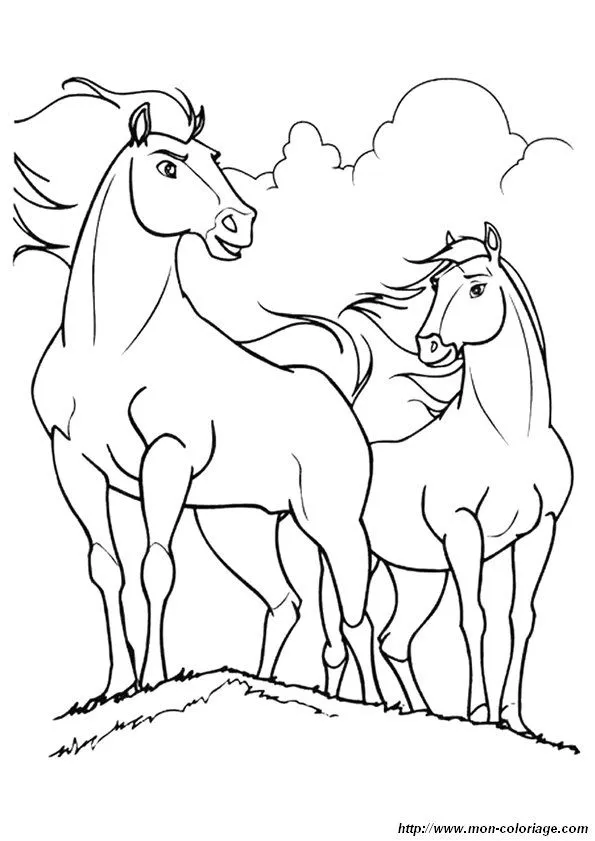 Dibujo Para Colorear Spirit El Caballo Mustang