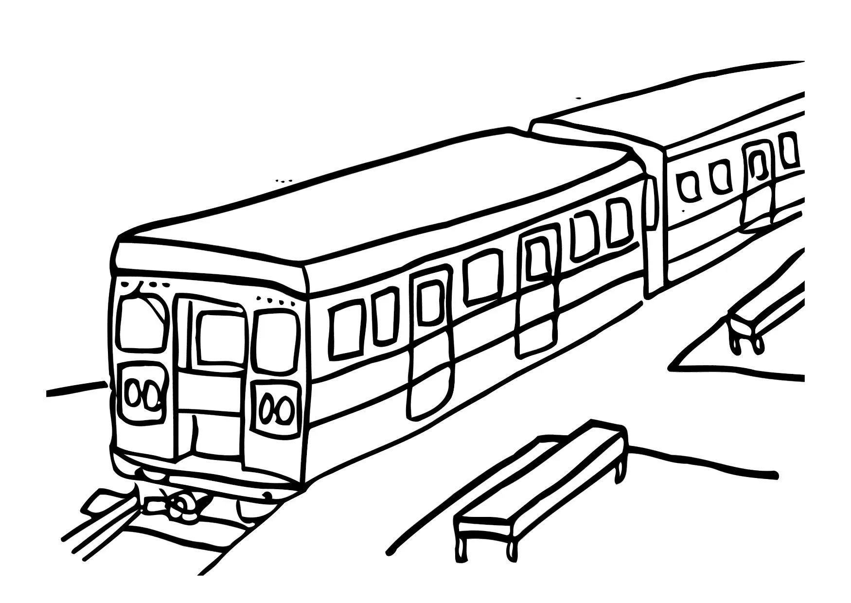 Dibujo para colorear Tren - Img 12303