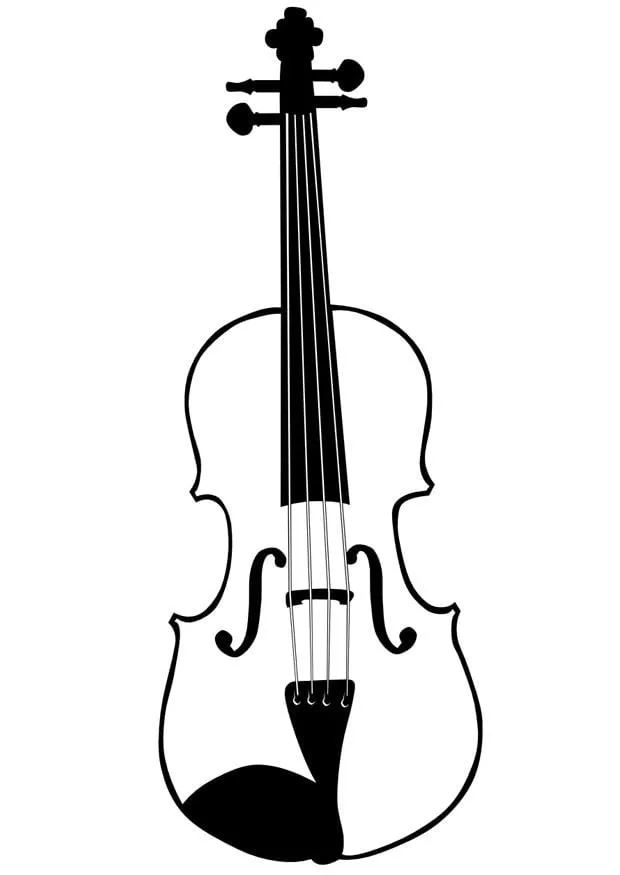 Dibujo para colorear Violín - Img 10033