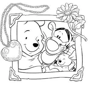 DIBUJO PARA COLOREAR DE WINNIE DE POOH Y TIGGER : ACTIVIDADES PARA ...