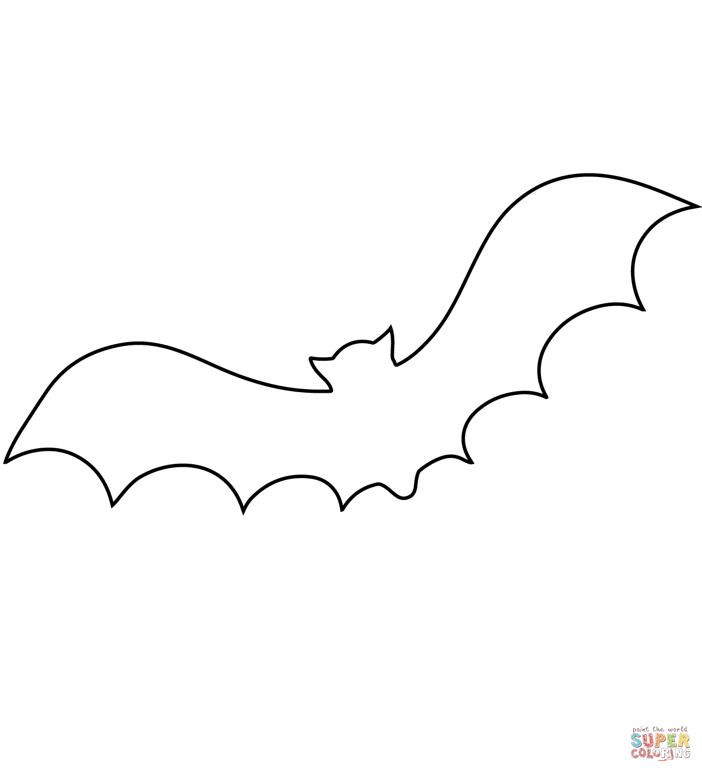 Dibujo de Contorno de un murciélago para colorear | Dibujos para colorear  imprimir gratis