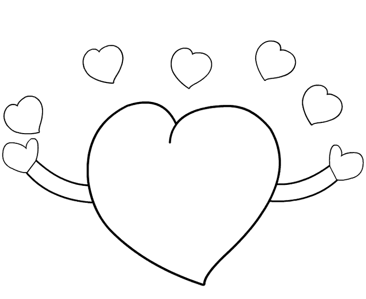 Dibujo de corazon para colorear ~ Dibujos para Colorear Infantil