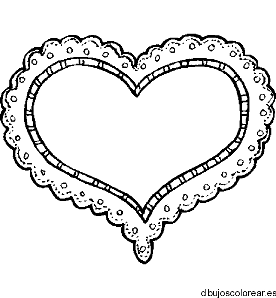 Dibujo de un corazón decorado | Dibujos para Colorear