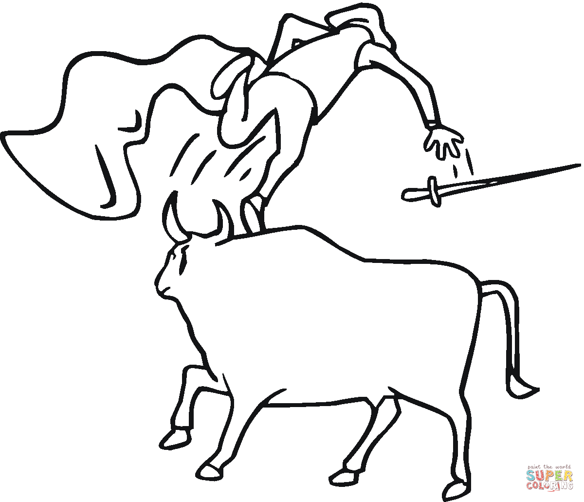 Dibujo de Corrida de Toros para colorear | Dibujos para colorear ...