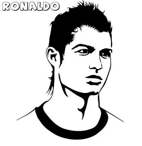 DIBUJO DE CRISTIANO RONALDO PARA COLOREAR