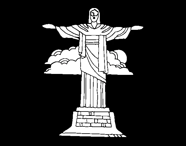 Dibujo de Cristo Redentor para Colorear - Dibujos.net