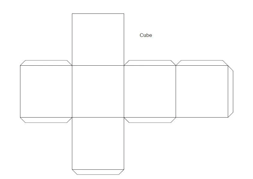 Dibujo de cubo para armar - Imagui