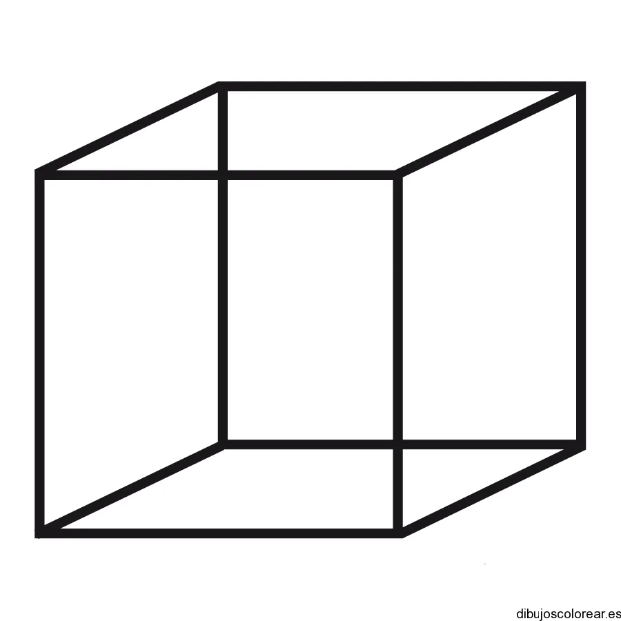 Dibujo de un cubo | Dibujos para Colorear