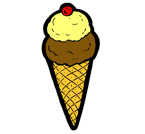 Dibujo de Cucurucho de helado pintado por Ice-cream en Dibujos.net ...