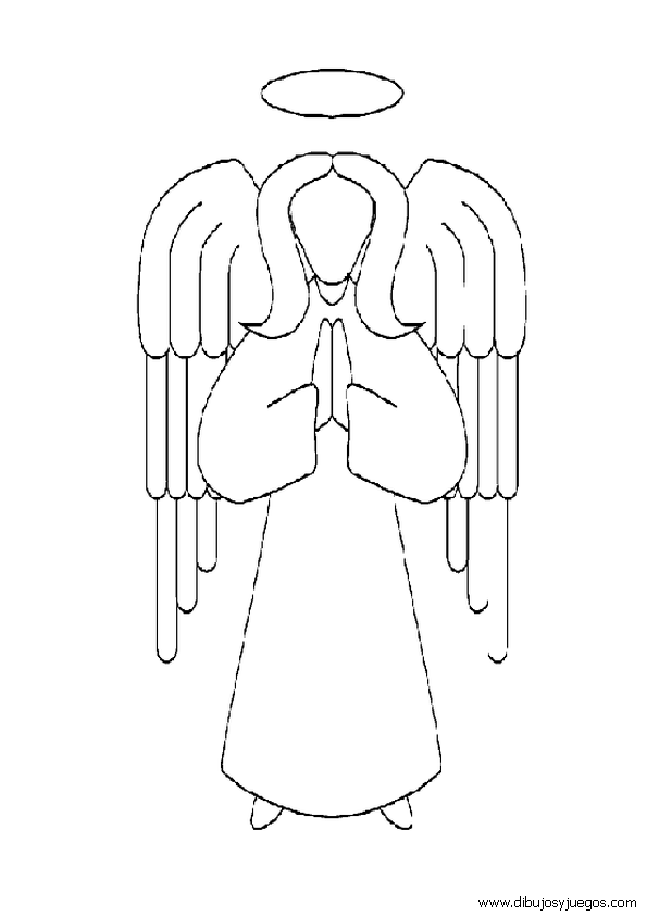 dibujo-de-angel-008 | Dibujos y juegos, para pintar y colorear