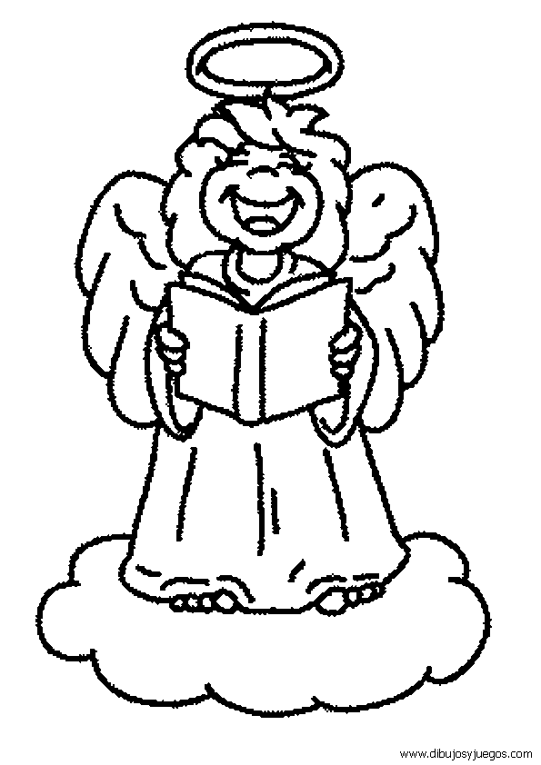 dibujo-de-angel-011 | Dibujos y juegos, para pintar y colorear