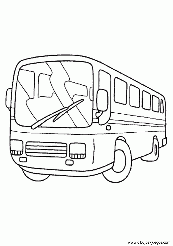 dibujo-de-autobus-para-colorear-001 | Dibujos y juegos, para ...