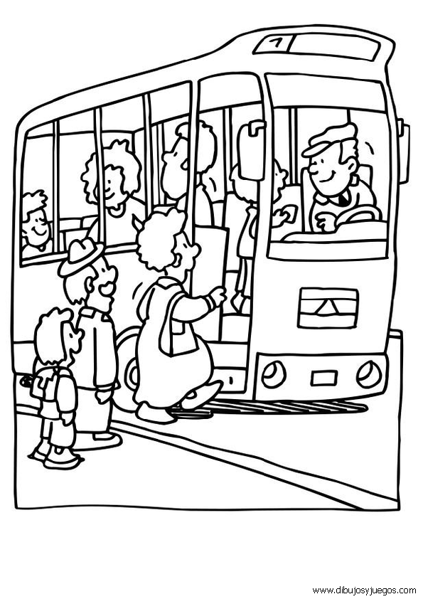 dibujo-de-autobus-para-colorear-020 | Dibujos y juegos, para ...