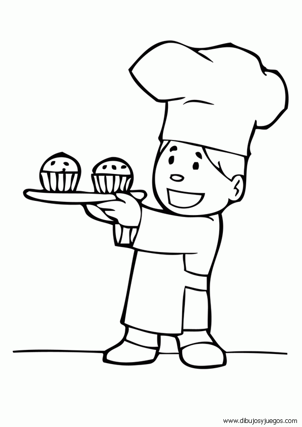 dibujo-de-cocinero-023 | Dibujos y juegos, para pintar y colorear