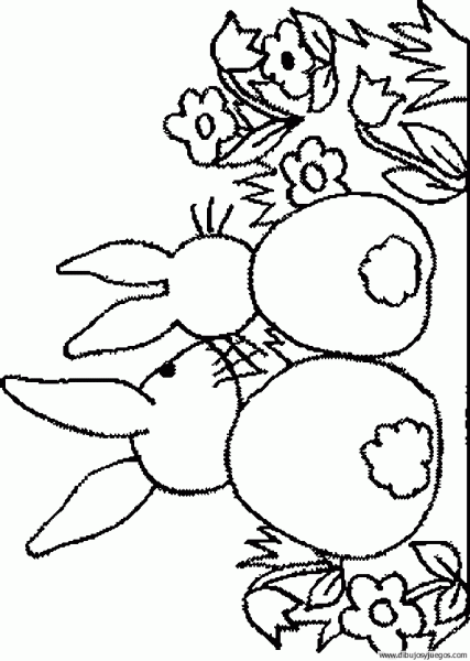dibujo-de-conejo-102 | Dibujos y juegos, para pintar y colorear