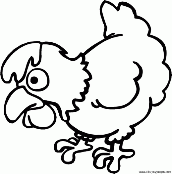 dibujo-de-gallina-011 | Dibujos y juegos, para pintar y colorear