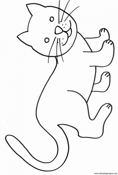 dibujo-de-gato-117 | Dibujos y juegos, para pintar y colorear