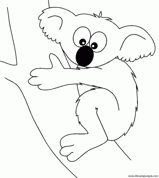 dibujo-de-koala-006 | Dibujos y juegos, para pintar y colorear