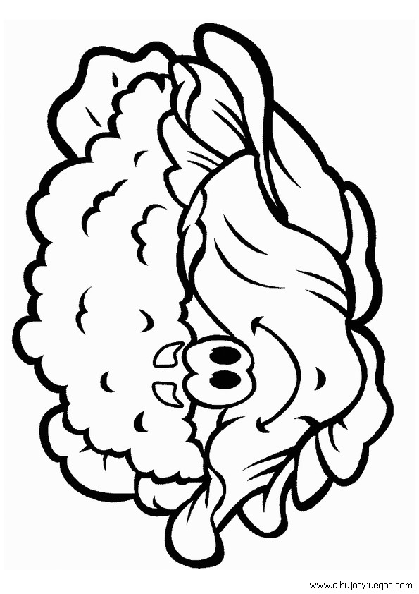 dibujo-de-lechuga-001 | Dibujos y juegos, para pintar y colorear