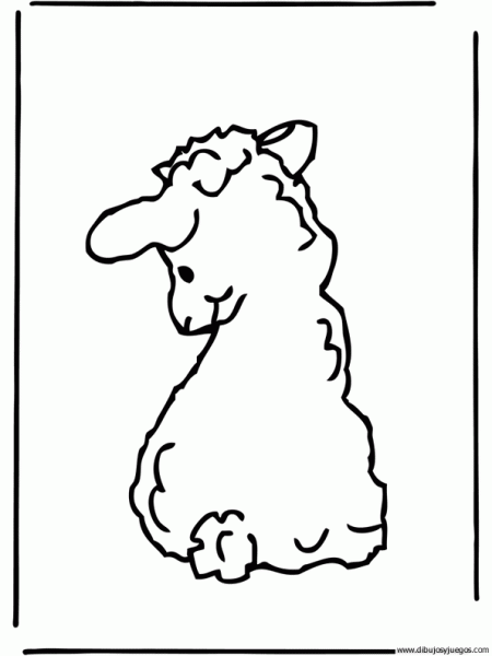 dibujo-de-oveja-028 | Dibujos y juegos, para pintar y colorear