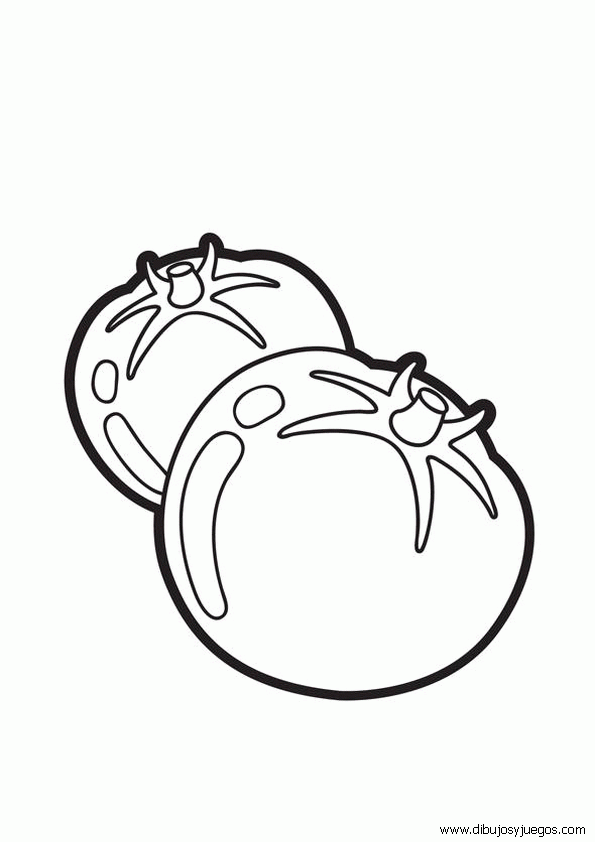dibujo-de-tomate-002 | Dibujos y juegos, para pintar y colorear