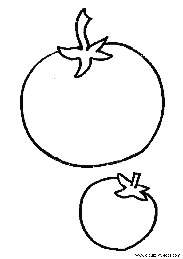dibujo-de-tomate-004 | Dibujos y juegos, para pintar y colorear
