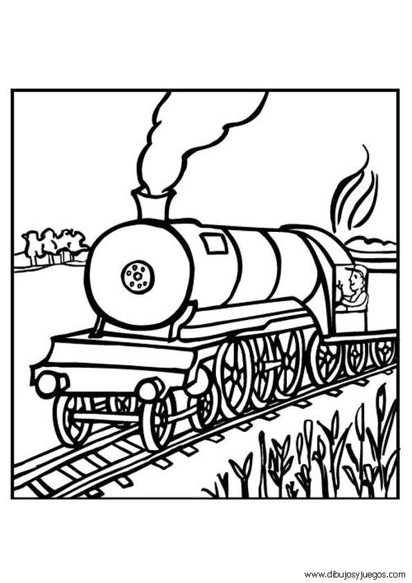 dibujo-de-tren-para-colorear-020 | Dibujos y juegos, para pintar y ...