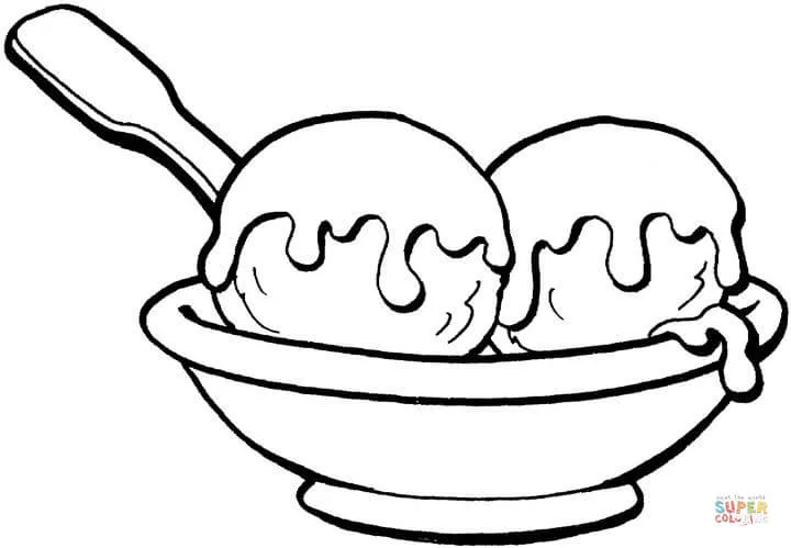 Dibujo de Delicioso Postre Helado para colorear | Dibujos para ...