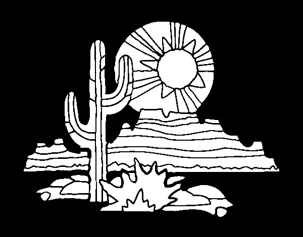 Dibujo de Desierto de Colorado para Colorear