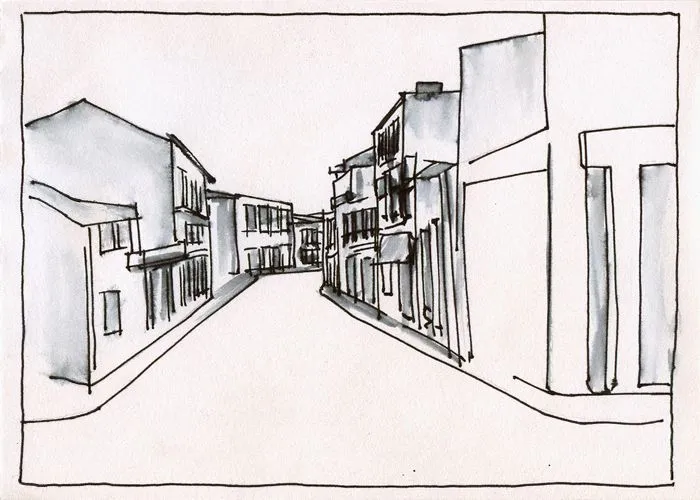 Un dibujo por día: La calle desierta