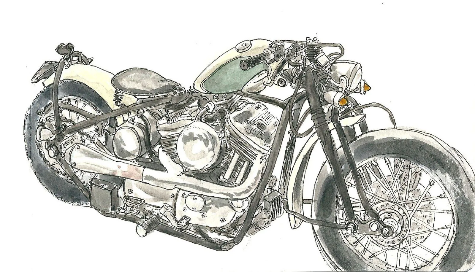 De dibujo en dibujo: Harley Davidson