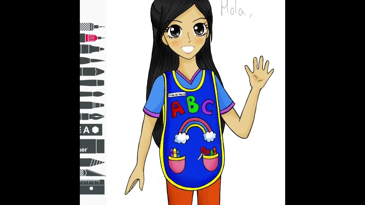 DIBUJO DIGITALIZADO DE LA EDUCADORA CREATIVA - YouTube