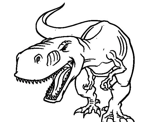 Dibujo de Dinosaurio enfadado para Colorear - Dibujos.net