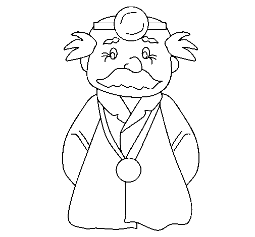 Dibujo de Doctor veterano para Colorear