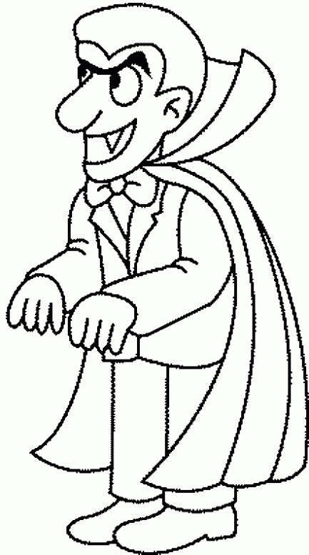 Dibujo de Drácula. Dibujo para colorear de Drácula. Dibujos ...