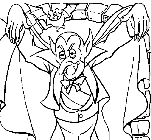 Dibujo de Drácula para Colorear - Dibujos.net