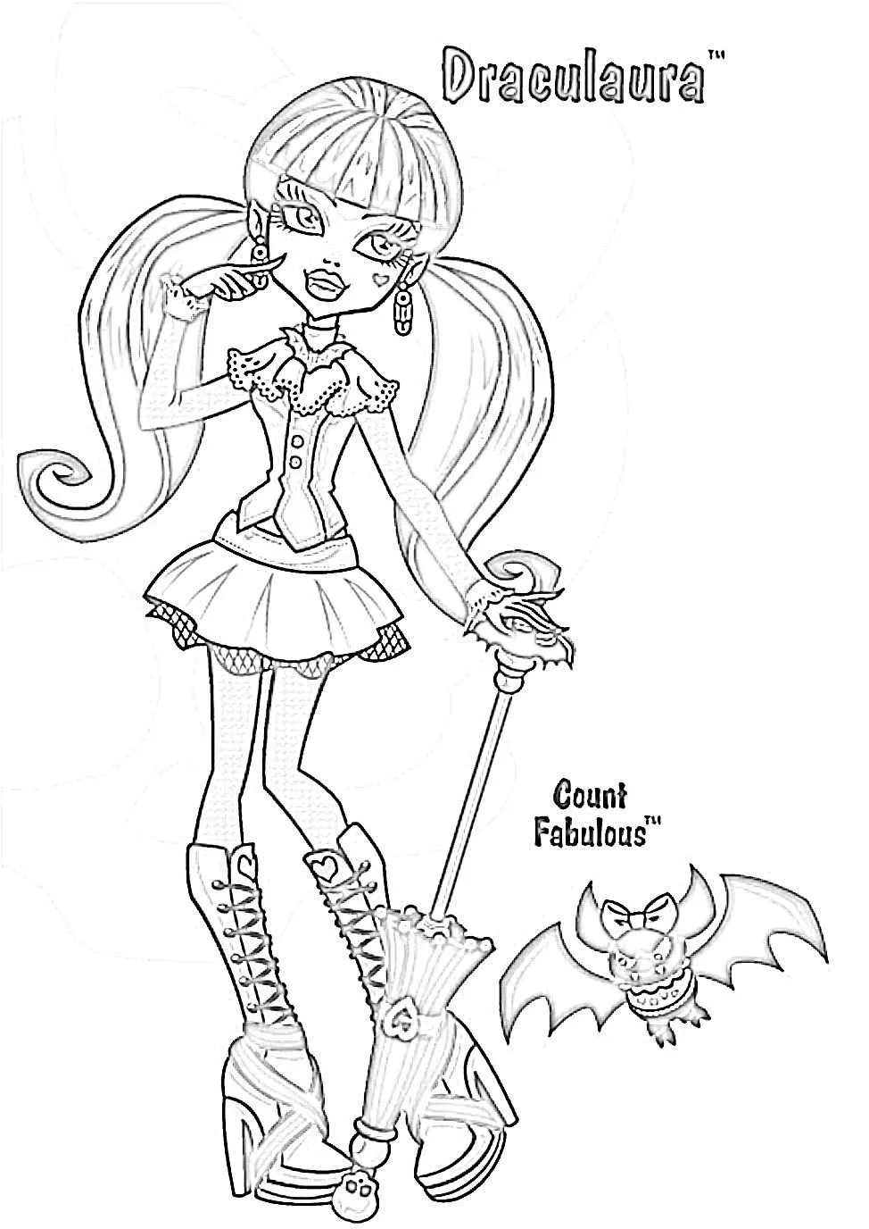 Dibujo de draculaura para imprimir - Imagui