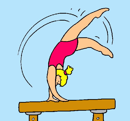 Dibujo de Ejercicio sobre potro pintado por Gimnasia en Dibujos ...